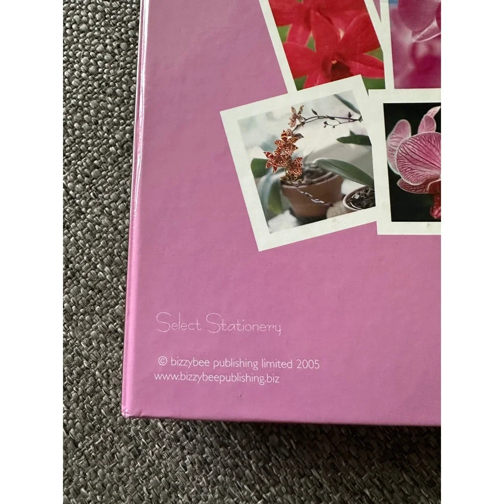 Bizzybee Orchids Greeting Card Book Birthday Organizer Address Book 2005 EUC
